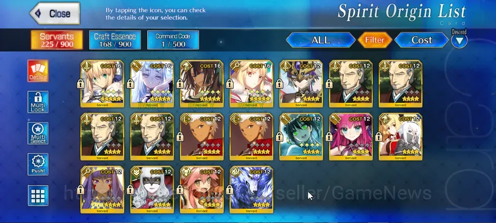 Fate-Grand Order Accounts NA Orleans Lv 44| 4 SSR Servant Castoria,Melusine,Artoria,Taigong Wang |CE Kaleidoscope|Birthday 1