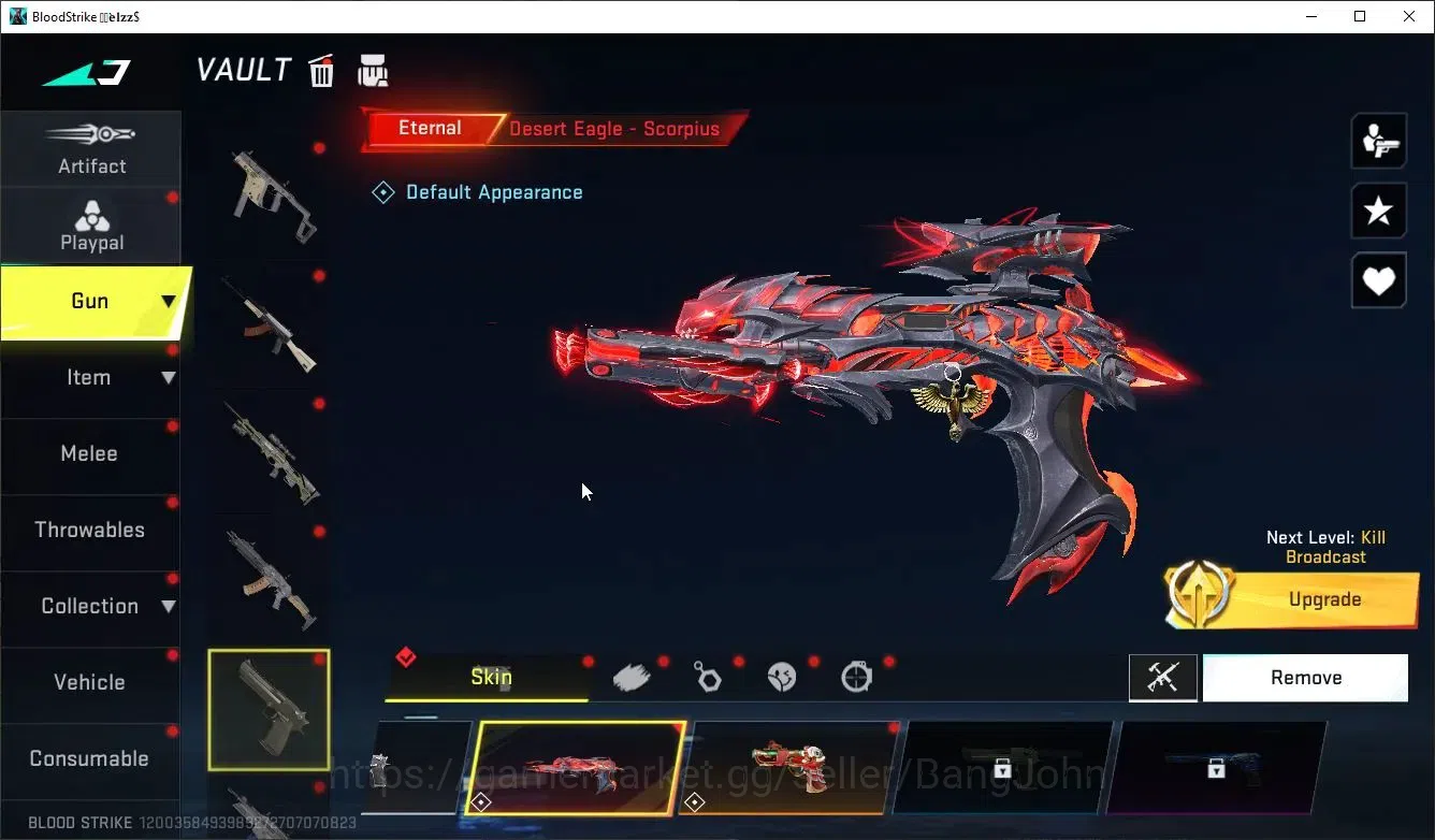 Blood Strike Accounts ASIA |1 ETERNAL: Desert Eagle-Scorpius|6 COLLAB GU image 7