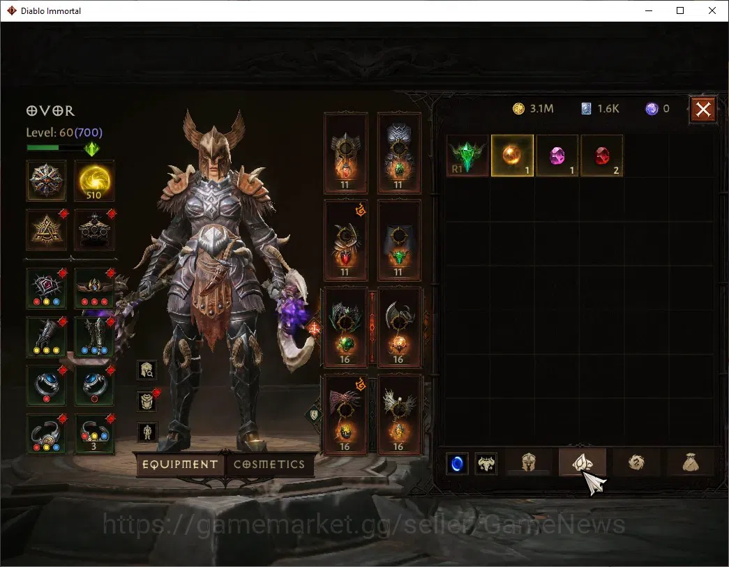 Diablo Immortal Accounts NA-High Heaevens|CS ON|Lv60(700)|Barbarian|40k CR| image 6