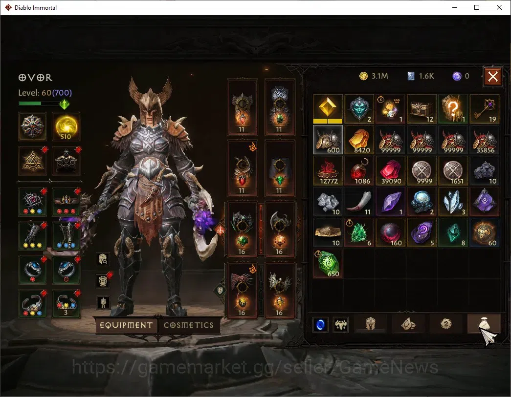 Diablo Immortal Accounts NA-High Heaevens|CS ON|Lv60(700)|Barbarian|40k CR| image 7