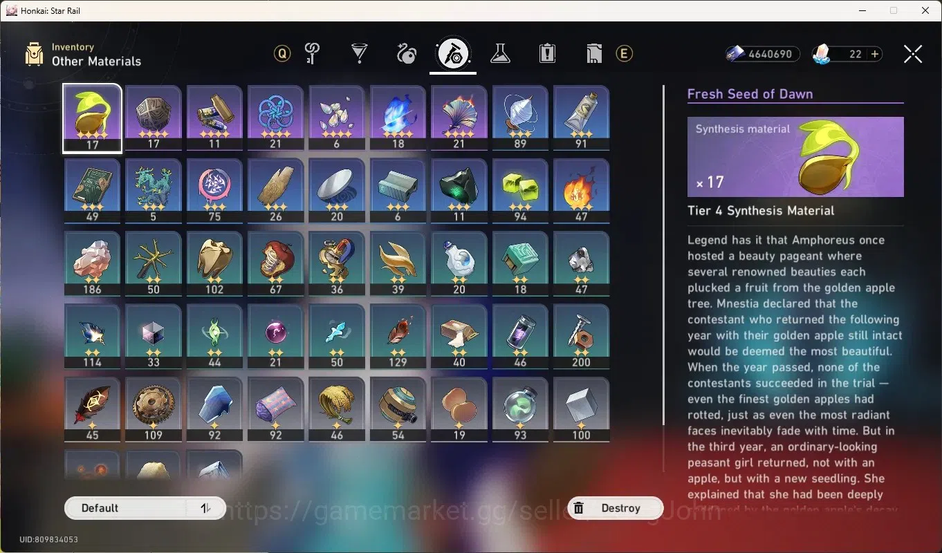 Honkai Star Rail Accounts End Game ASIA|TL 65|10 Limited 15