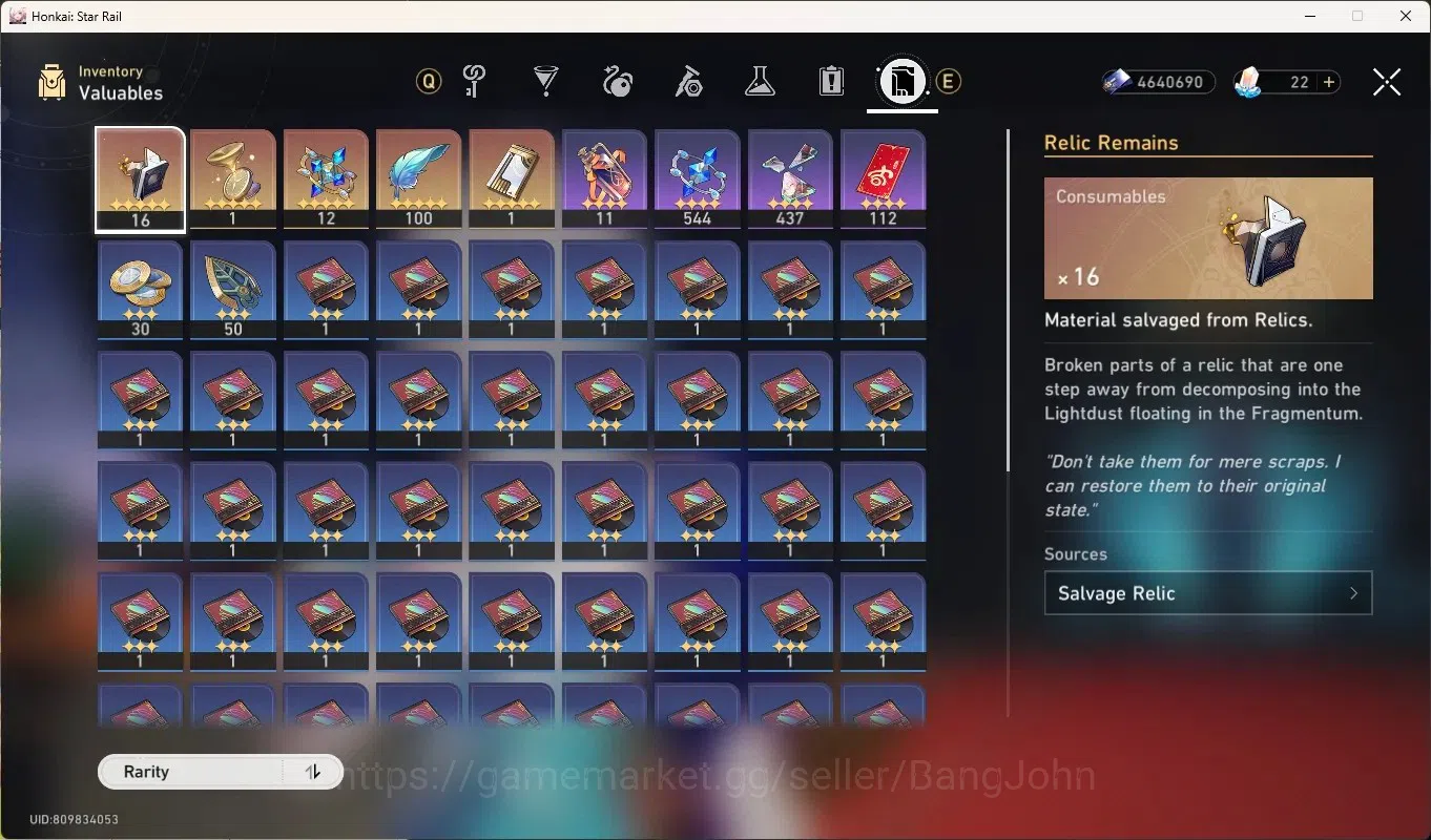 Honkai Star Rail Accounts End Game ASIA|TL 65|10 Limited 18