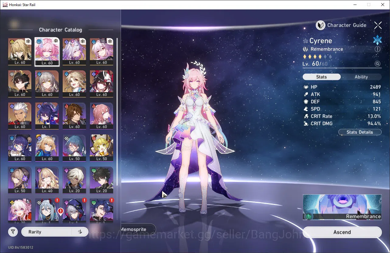 Honkai Star Rail Accounts ASIA | TL 48 | 7 Limit | Castorice | Cyrene | Ever image 2
