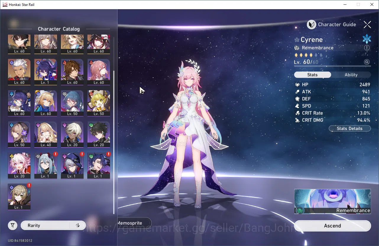 Honkai Star Rail Accounts ASIA | TL 48 | 7 Limit | Castorice | Cyrene | Ever image 3