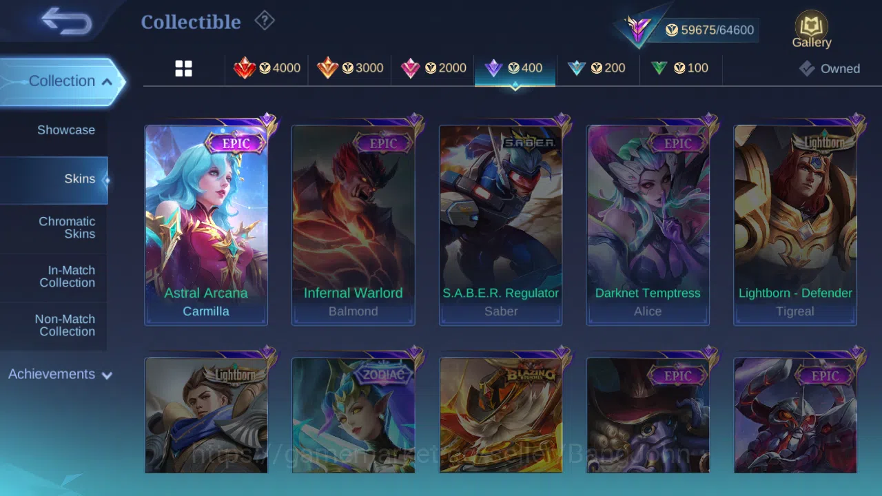 Mobile Legends: Bang Bang Accounts Others Hero 118 | skin 213 | emblem all max | renowed collector 3 | wr 54 % ex immo 100 12