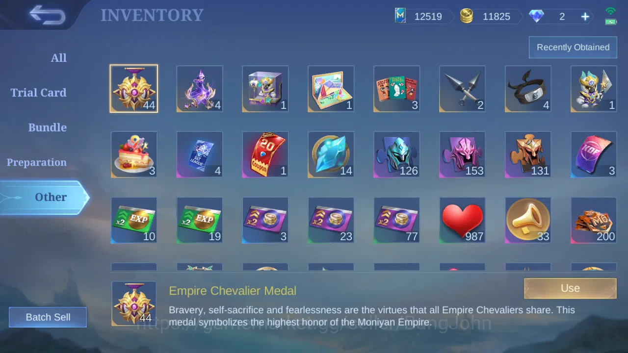 Mobile Legends: Bang Bang Accounts Others Hero 118 | skin 213 | emblem all max | renowed collector 3 | wr 54 % ex immo 100 18