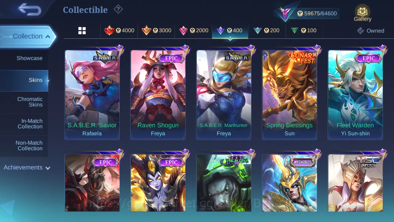 Mobile Legends: Bang Bang Accounts Others Hero 118 | skin 213 | emblem all max | renowed collector 3 | wr 54 % ex immo 100 9