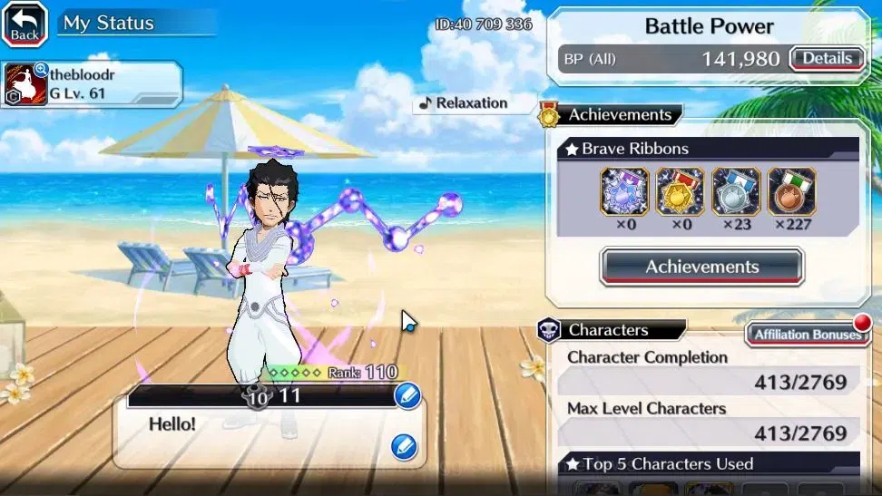 Bleach: Brave Souls Accounts Others [GLOBAL]20K Orb|Ichigo Dream Team,Swimsut26 Gisele,OrientSoc Bambieta,SwimSut25 2