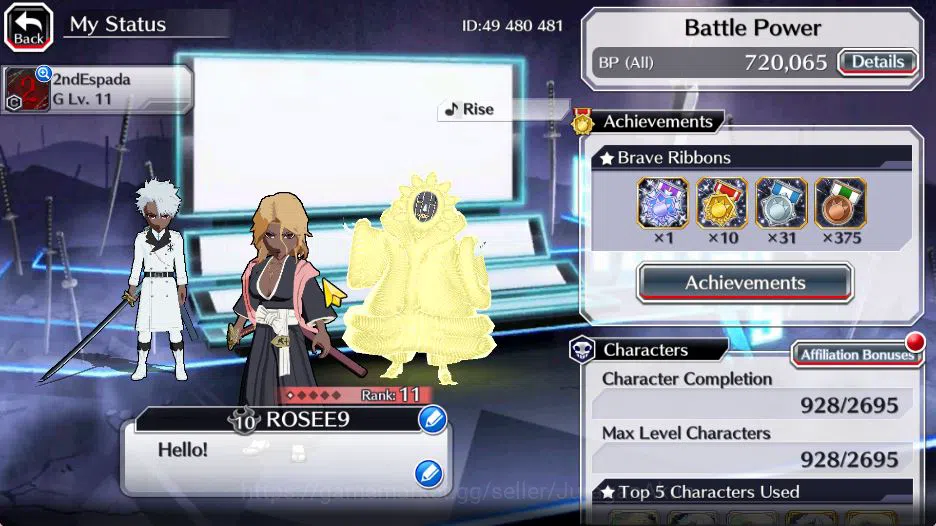 Bleach: Brave Souls Accounts High-End [GLOBAL]47K Orbs|Trio TYBW25(Rangiku,Toshiro,Mayuri),Kon,Trio Battle Fierce,Etc|4,7K 2