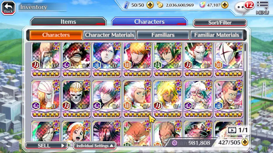 Bleach: Brave Souls Accounts High-End [GLOBAL]47K Orbs|Trio TYBW25(Rangiku,Toshiro,Mayuri),Kon,Trio Battle Fierce,Etc|4,7K 8