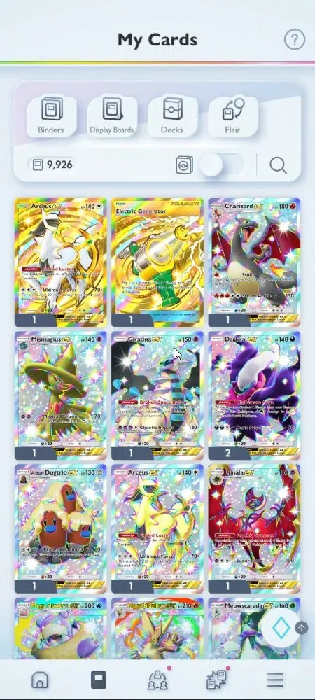 Pokémon TCG Pocket Accounts High-Level EN 9,9K Card|158 EX|2 Crown(Archeus,Elect Generate)58 1