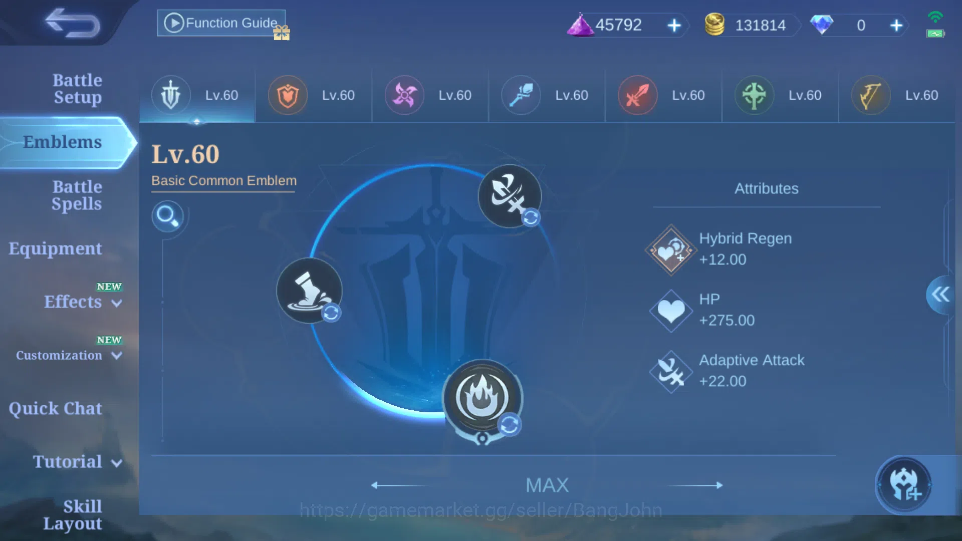 Mobile Legends: Bang Bang Accounts Hero 131 | Skin 225 | Emblem All Max | Collector G image 10
