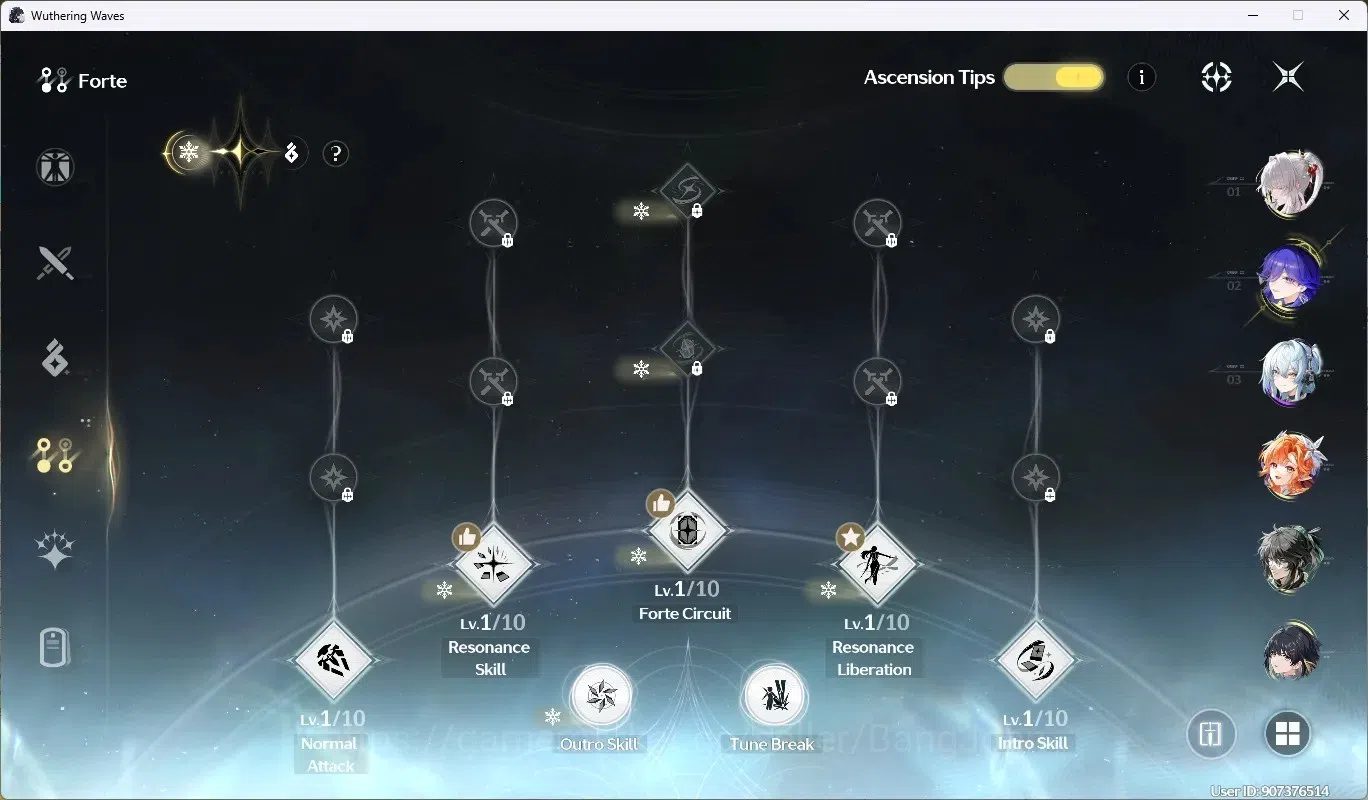 Wuthering Waves Accounts SEA|UL 57|Rank 6|6 Char Limited([Hiyuki,Sigrika,Qi image 4