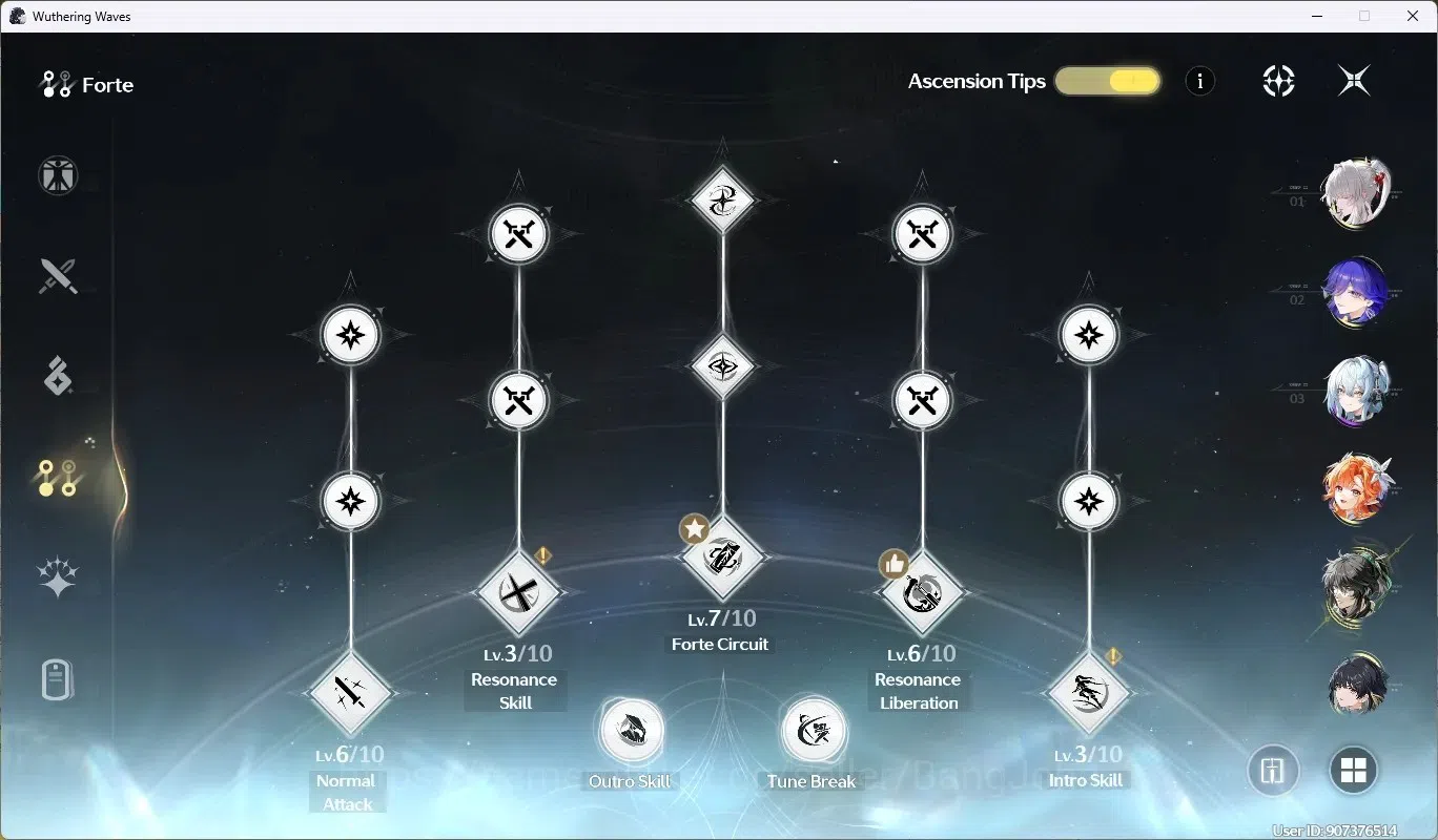 Wuthering Waves Accounts SEA|UL 57|Rank 6|6 Char Limited([Hiyuki,Sigrika,Qi image 6