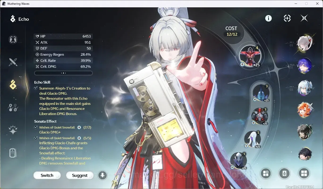 Wuthering Waves Accounts SEA|UL 57|Rank 6|6 Char Limited([Hiyuki,Sigrika,Qi image 8