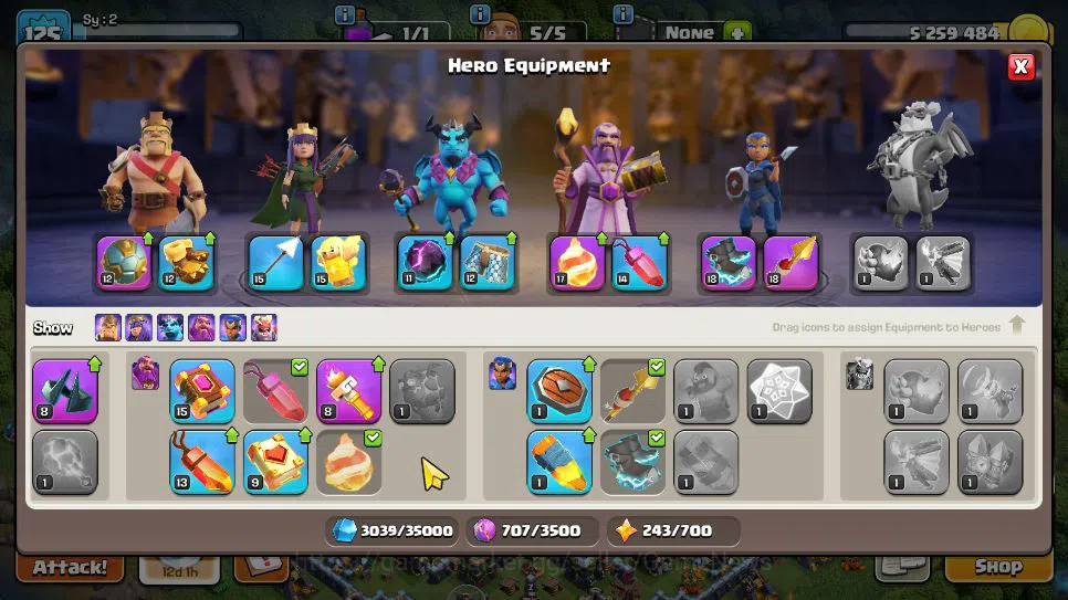 Clash of Clans Accounts TH 15 - BH 6| LV 125 | HH 8| BK 61,AQ 65,GW 33,MP image 3