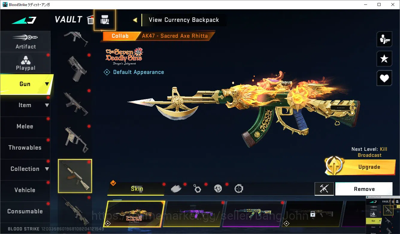 Blood Strike Accounts ASIA | 7DS AK47, AOT KAG, Ultra M82+Vector, Melee image 14