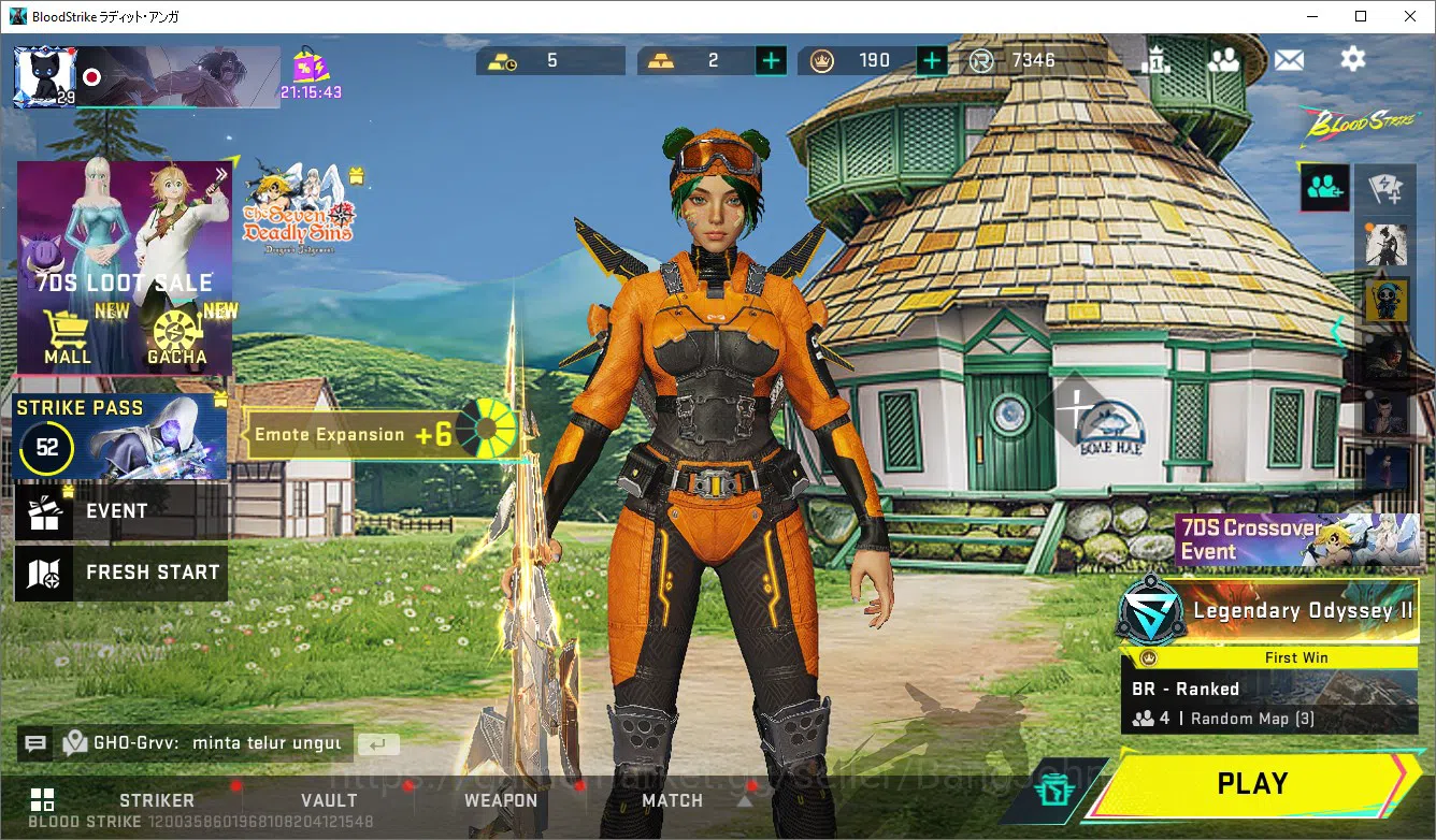 Blood Strike Accounts ASIA | 7DS AK47, AOT KAG, Ultra M82+Vector, Melee image 4