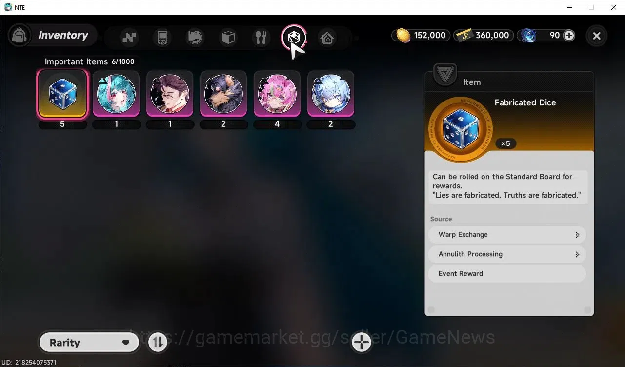 Neverness to Everness Accounts Global EUROPE HL 3| 3 SSR [Baicang+Sign, Hathor, Daffodill]|5 Blue Dice|5 SR [Adler,Skia 10