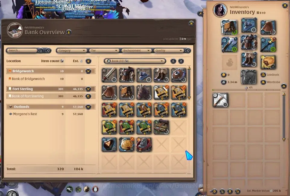 Albion Online Accounts ASIA | 2,25M Total Fame - 2,34M Silver | T8 Ore Mi image 2