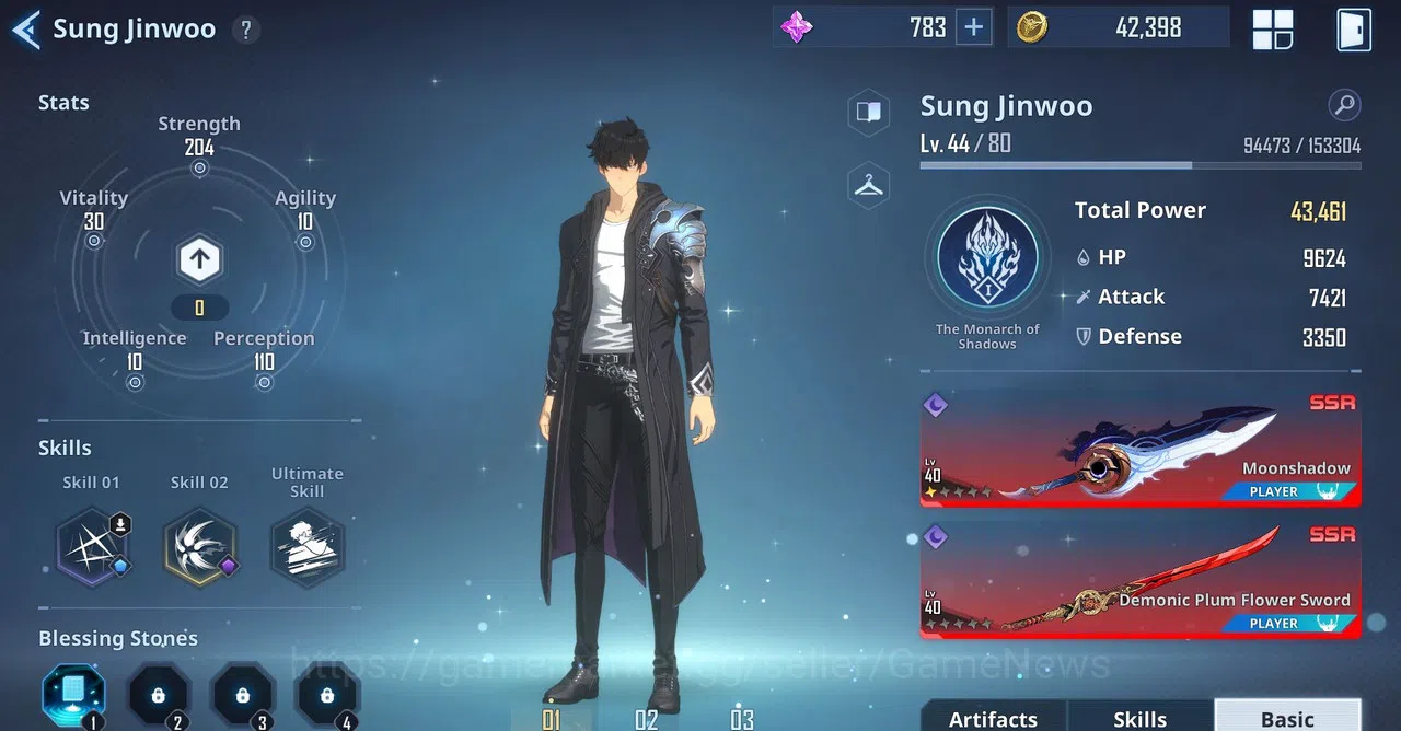 Solo Leveling: ARISE Accounts 7 SSR | (Moonshadow A1, Plum, Scythe) Cha Hae+Weap, SeoJiwoo A1+Weap, SilverMane+Weap, Choi 2