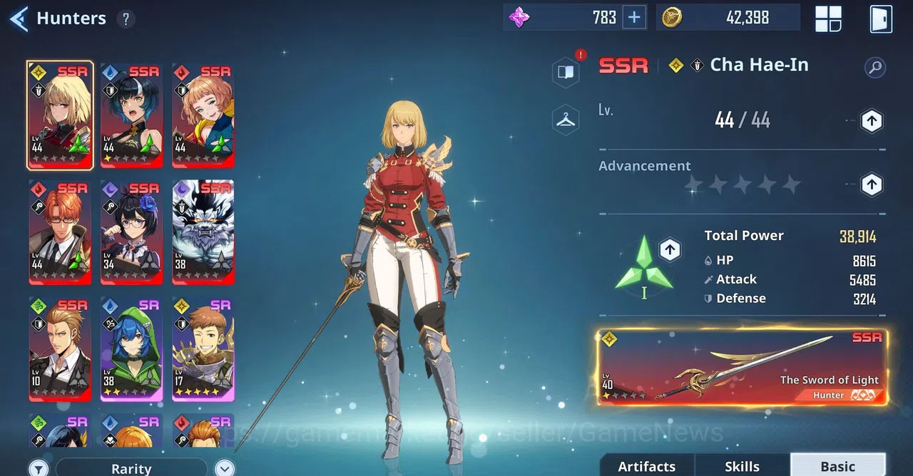 Solo Leveling: ARISE Accounts 7 SSR | (Moonshadow A1, Plum, Scythe) Cha Hae+Weap, SeoJiwoo A1+Weap, SilverMane+Weap, Choi 3