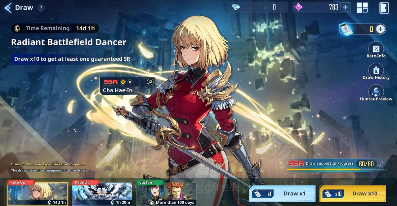 Solo Leveling: ARISE Accounts 7 SSR | (Moonshadow A1, Plum, Scythe) Cha Hae+Weap, SeoJiwoo A1+Weap, SilverMane+Weap, Choi 9