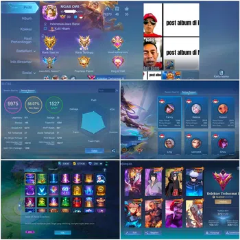 Mobile Legends: Bang Bang Accounts Collector Ex Immo | META SKINS | 3 Naruto: Sasuke, itachi, Garaa | 3 KOF: Chou, GS