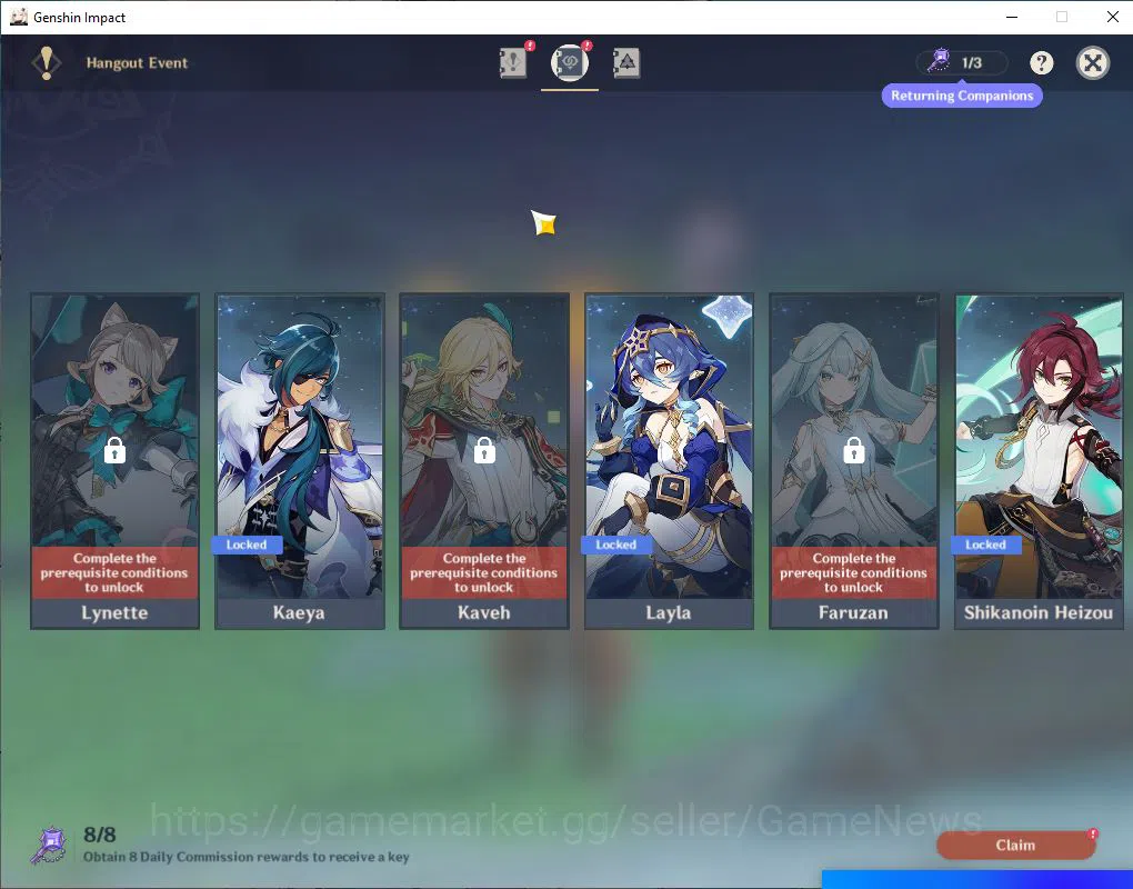 Genshin Impact Accounts ASIA|AR 55|6 Limited +1(*5Weapon)|Chasca,Ayaka,Zho image 13