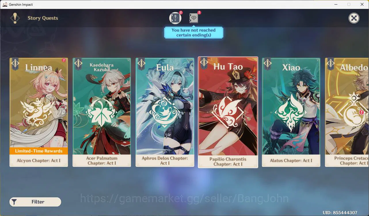 Genshin Impact Accounts ASIA|AR 55|4 limit| XIao,|Furina, Raiden Shogun, K image 4