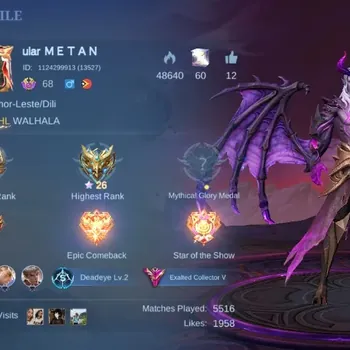 Mobile Legends: Bang Bang Accounts Collector Global|Skin 294|Exalted V|KOF Karina,PRIME Claude+Granger,Itachi