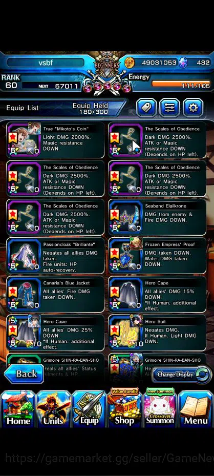 Grand Summoners Accounts Global|Rank 60|20 Ascend| ToumaTW,RimuruTW,MisakaT image 11