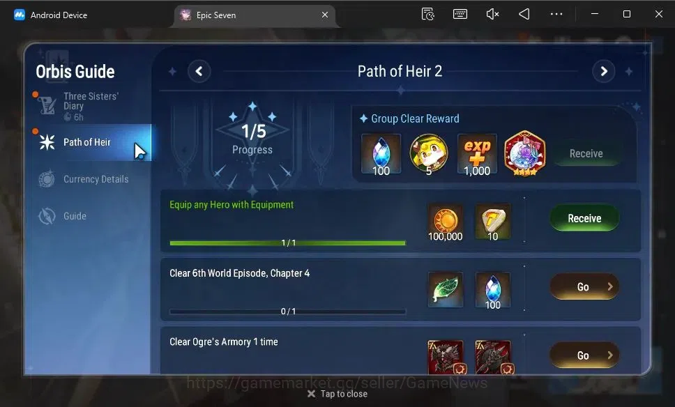 Epic Seven Accounts GLOBAL Unverif|New Era|2 ML(Salome,Mediator Kaweri image 3
