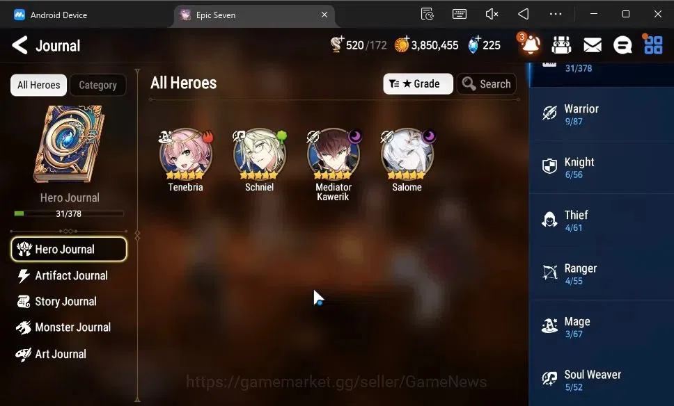 Epic Seven Accounts GLOBAL Unverif|New Era|2 ML(Salome,Mediator Kaweri image 6