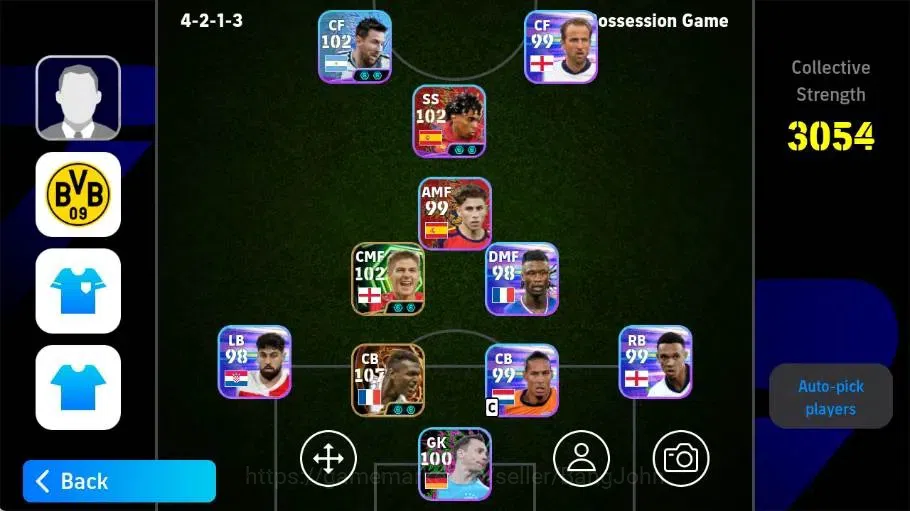 eFootball Accounts Legends & Iconic Players Mobile|PW 3054|Marcel Desailly BigT,Steven Gerrard Epic,Lionel Messi 1