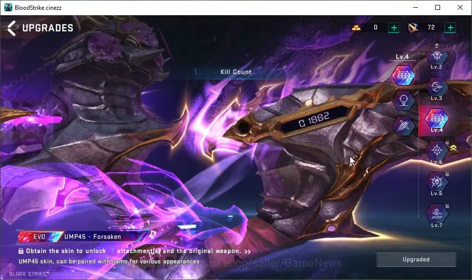 Blood Strike Accounts ASIA|2 EVO[AK47-Hellride Lv4,UMP45-Forsaken Lv4]|1 image 6