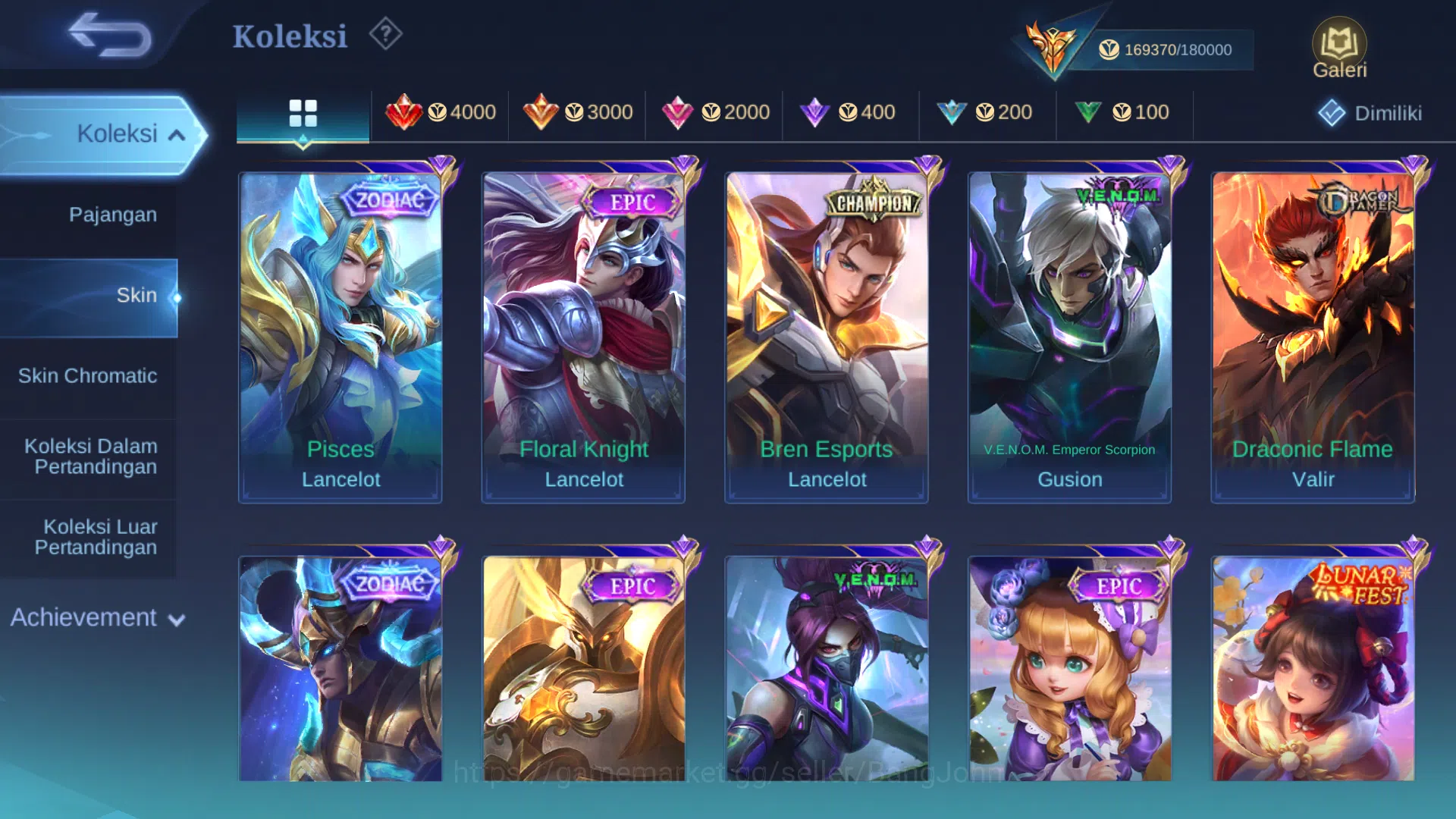 Mobile Legends: Bang Bang Accounts Hero 128 | Skin 404 | Legend Gusion, Lunox | Dawni image 11
