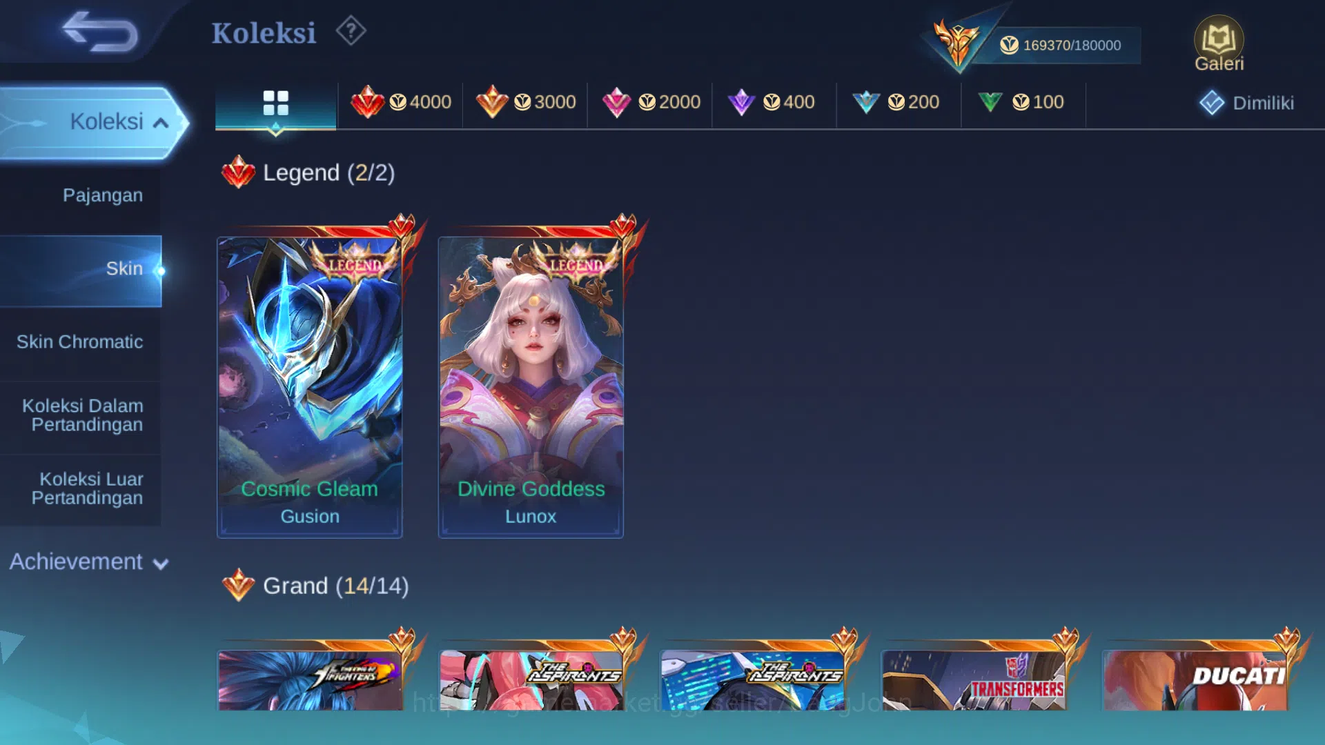 Mobile Legends: Bang Bang Accounts Hero 128 | Skin 404 | Legend Gusion, Lunox | Dawni image 2