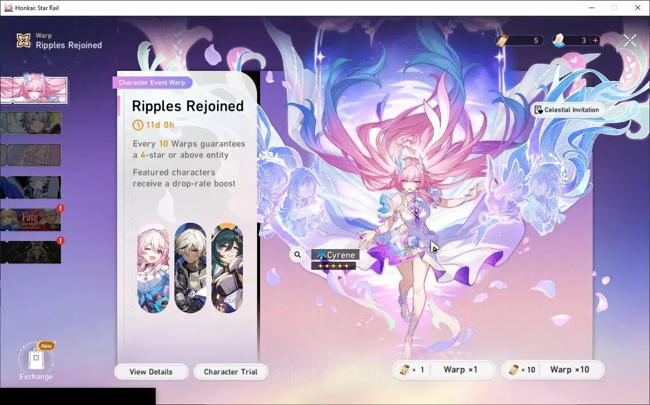 Honkai Star Rail Accounts Others Asia|TL 65|10 Limited|Mortenax Blade,Cyrene,Phainon,HuoHuo,DH Terrae,Hysilens,Kafka,Ruan 13