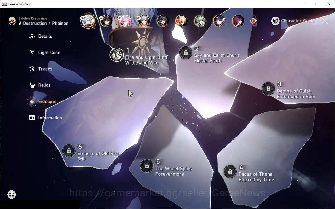 Honkai Star Rail Accounts Others Asia|TL 65|10 Limited|Mortenax Blade,Cyrene,Phainon,HuoHuo,DH Terrae,Hysilens,Kafka,Ruan 4