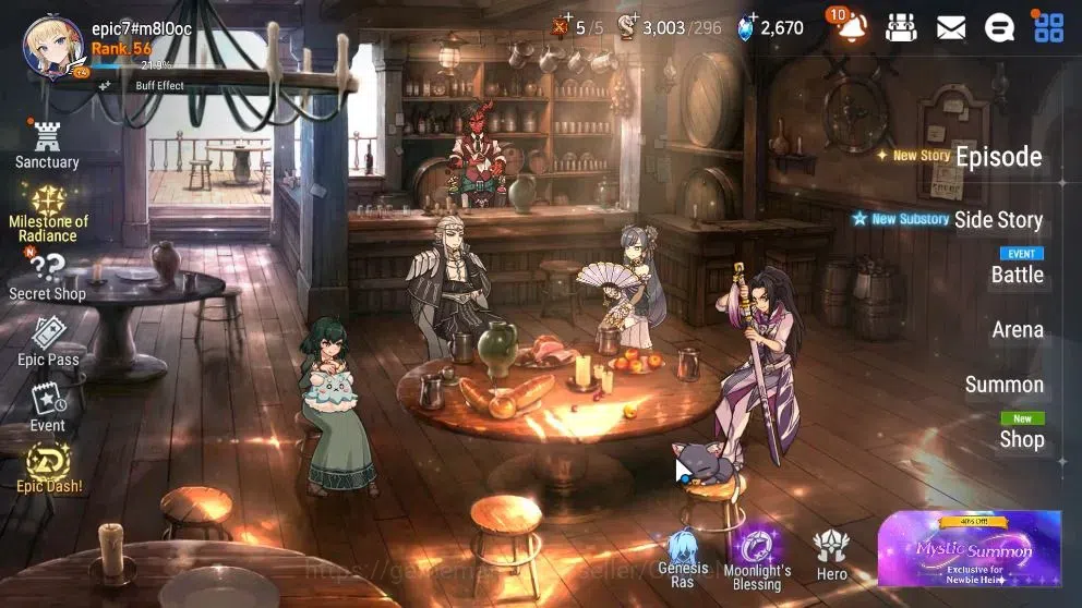 Epic Seven Accounts High-End GLOBAL UnVerif|9 ML (LOT Scales,Maid Chloe,etc)+PByblis,Hecate,Setsuka,AB Fumyr,etc|AUTO WB 1