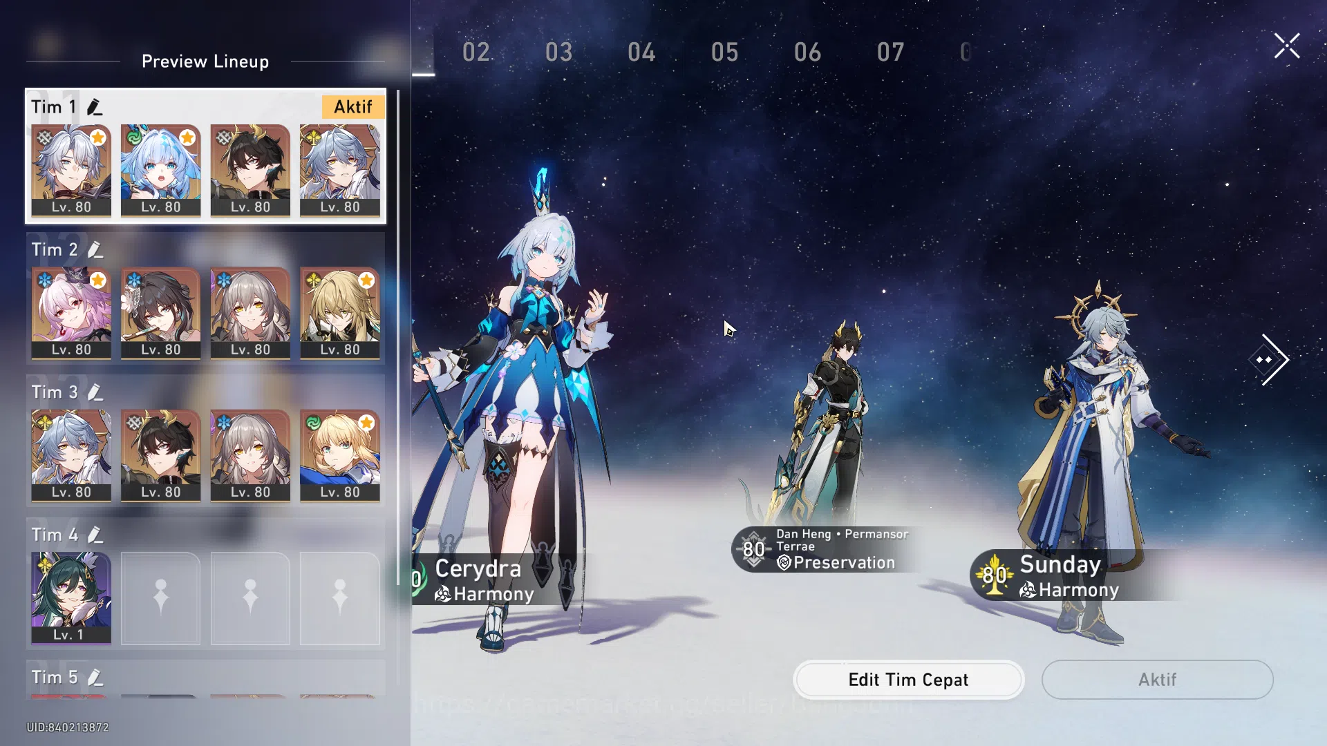 Honkai Star Rail Accounts [ASIA] TL 68 | 10 Limit Prime Team Phainon | LC Si image 12