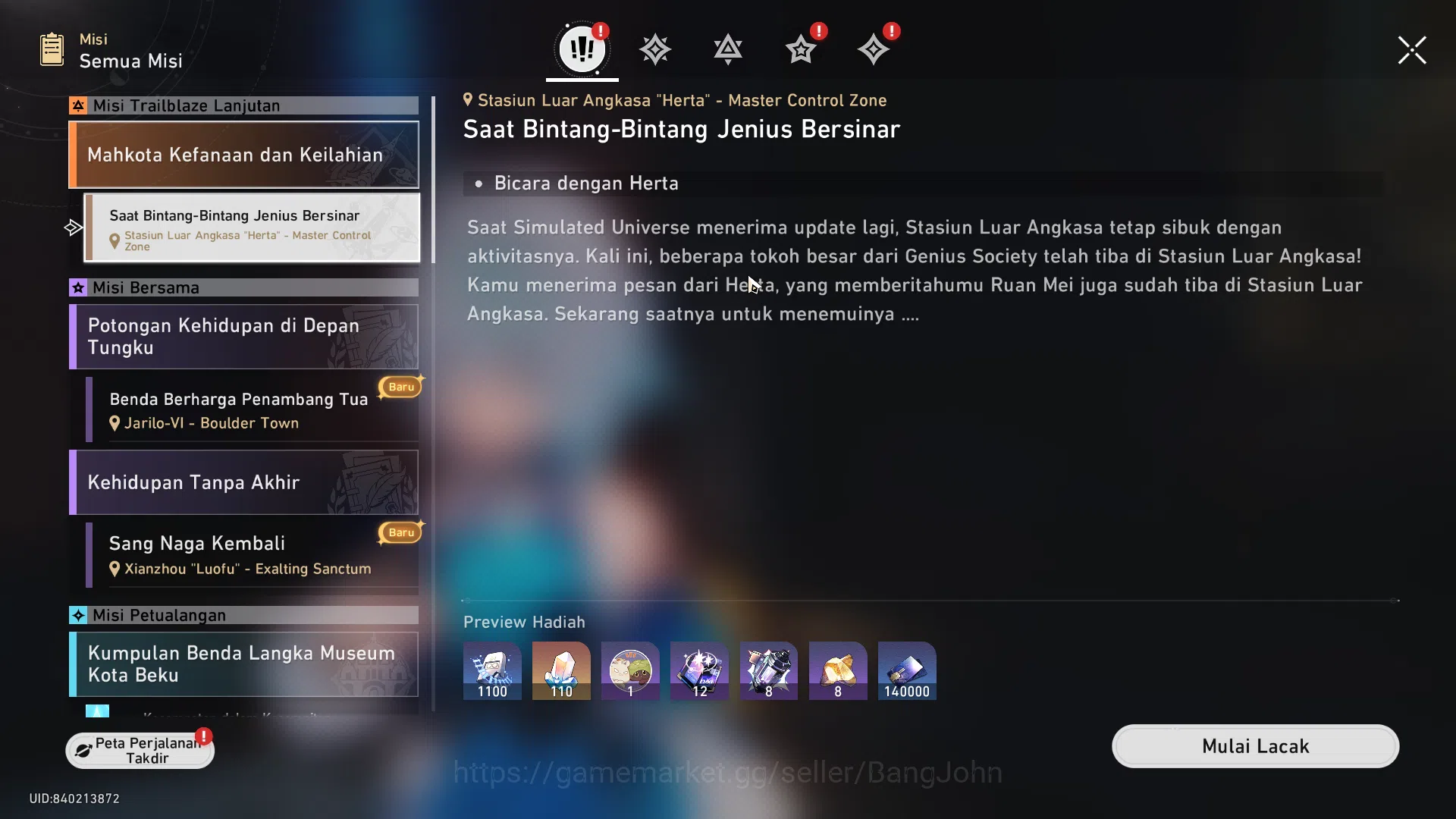 Honkai Star Rail Accounts [ASIA] TL 68 | 10 Limit Prime Team Phainon | LC Si image 13