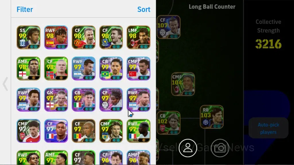 eFootball Accounts Legends & Iconic Players Android|BigTime Gareth Bale,Epic Andrea Pirlo,Oliver Kahn,G Batitusta,Ronaldinho 2