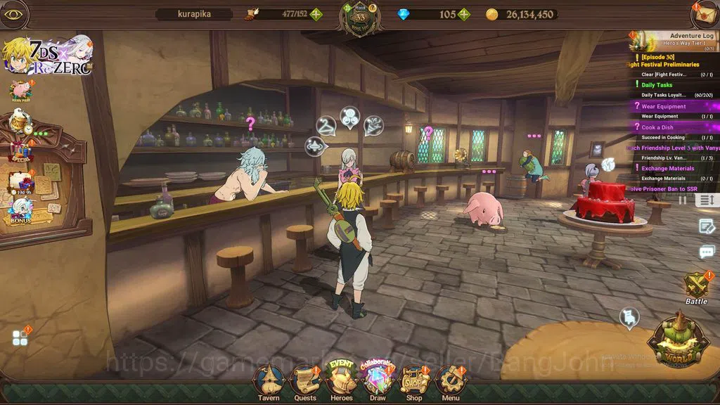 The Seven Deadly Sins: Grand Cross Accounts GLOBAL|Rank 33|760K CC| 7 collab Re-zero|LR Helbra image 1