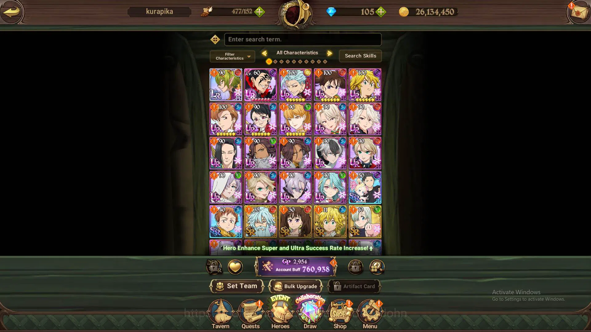 The Seven Deadly Sins: Grand Cross Accounts GLOBAL|Rank 33|760K CC| 7 collab Re-zero|LR Helbra image 10