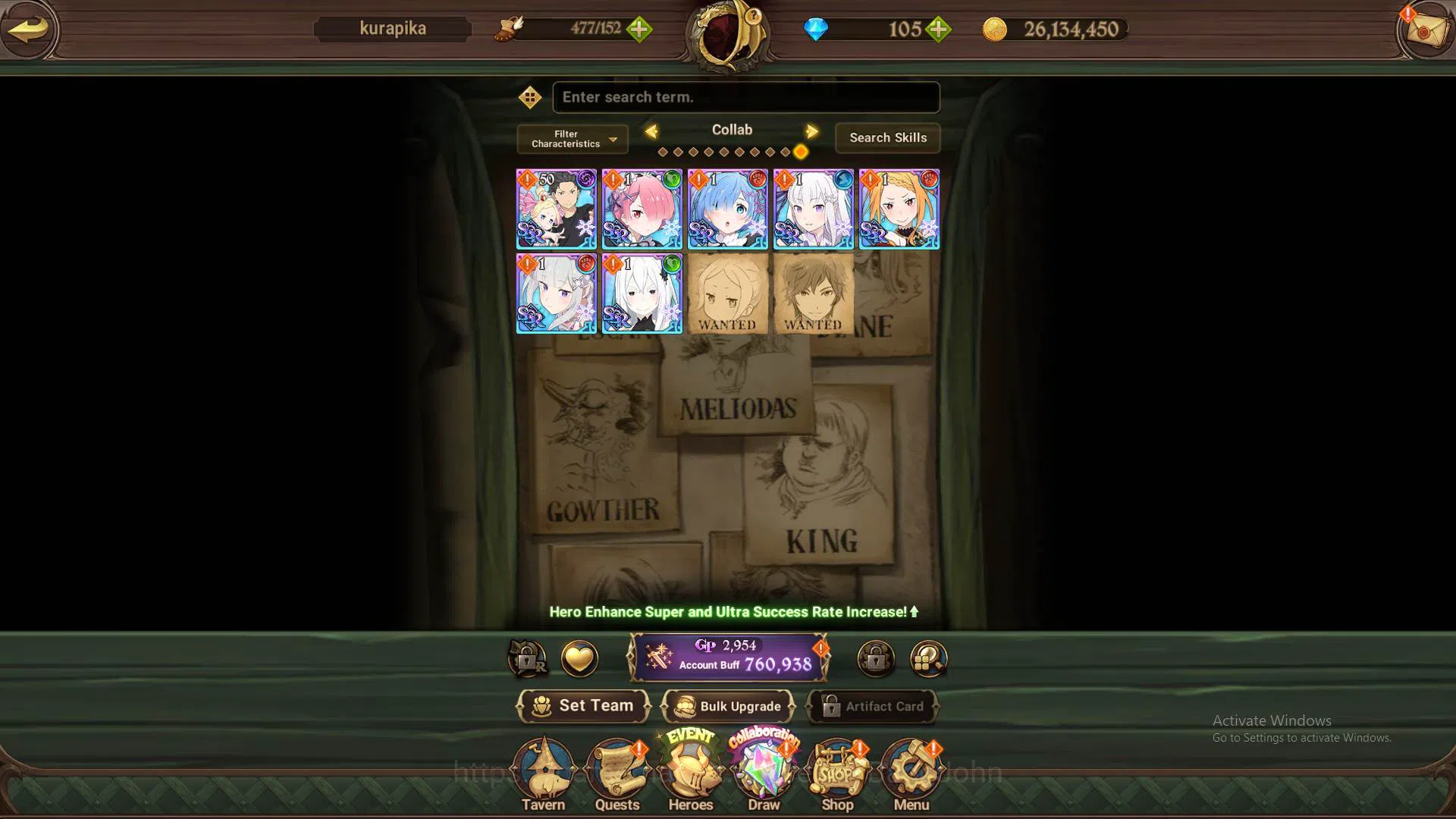 The Seven Deadly Sins: Grand Cross Accounts GLOBAL|Rank 33|760K CC| 7 collab Re-zero|LR Helbra image 9