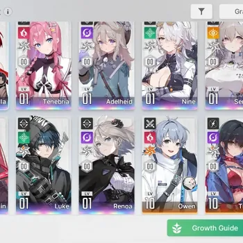 Chaos Zero Nightmare Accounts GLOBAL Lv55|9 SSR[ArabellaM2+Sign,Sereniel,Adelheid,Nine,Renoa,Mei