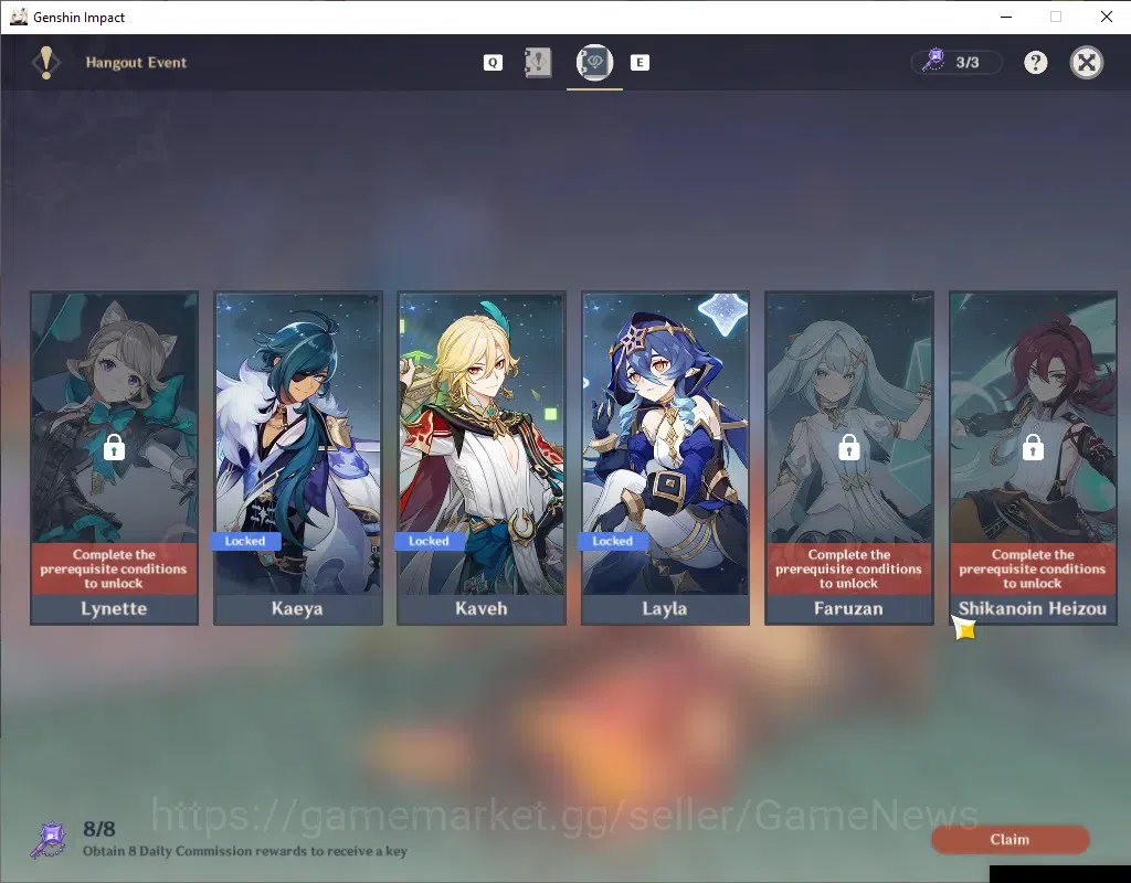 Genshin Impact Accounts ASIA|AR 56|Mavuika PremTeam|8 Limited + 1 (*5 Weap image 20
