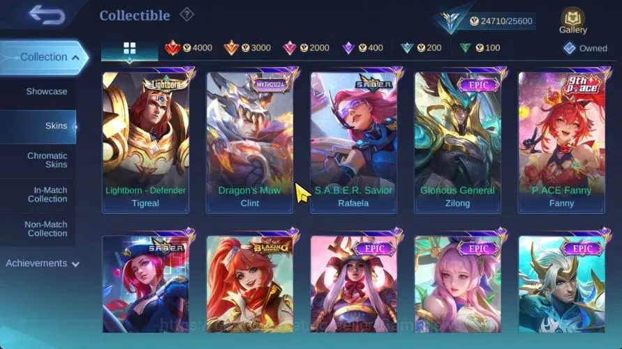 Mobile Legends: Bang Bang Accounts Hero 93|Skin 119|Highets Glory 53|Nata CC,Tigreal image 6